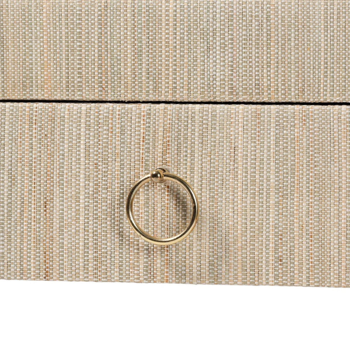 Modern European furniture - Natural Grasscloth 3 Drawer Console Table - www.oroa.com