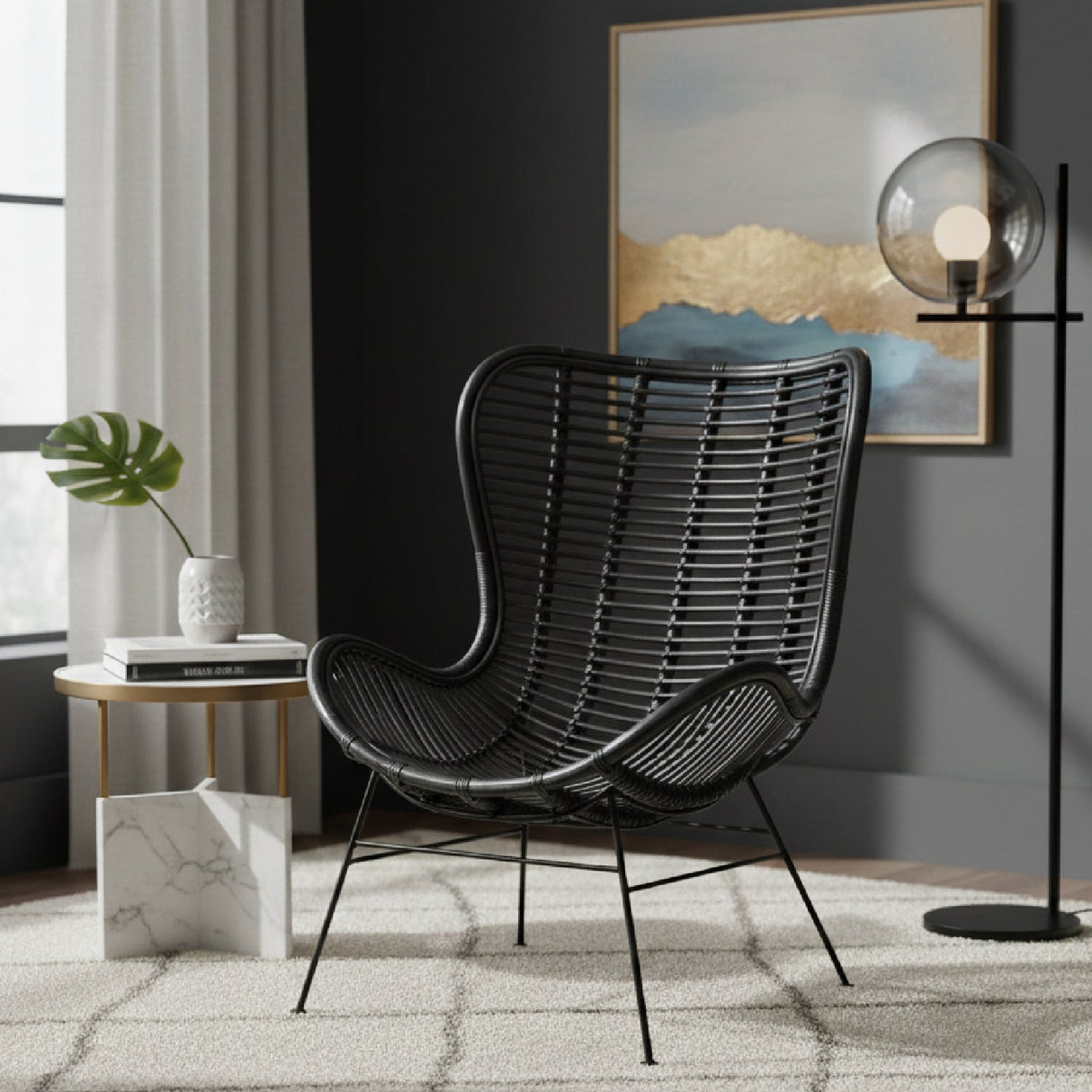 Modern European furniture - Rattan Bohemian Accent Chair - www.oroa.com