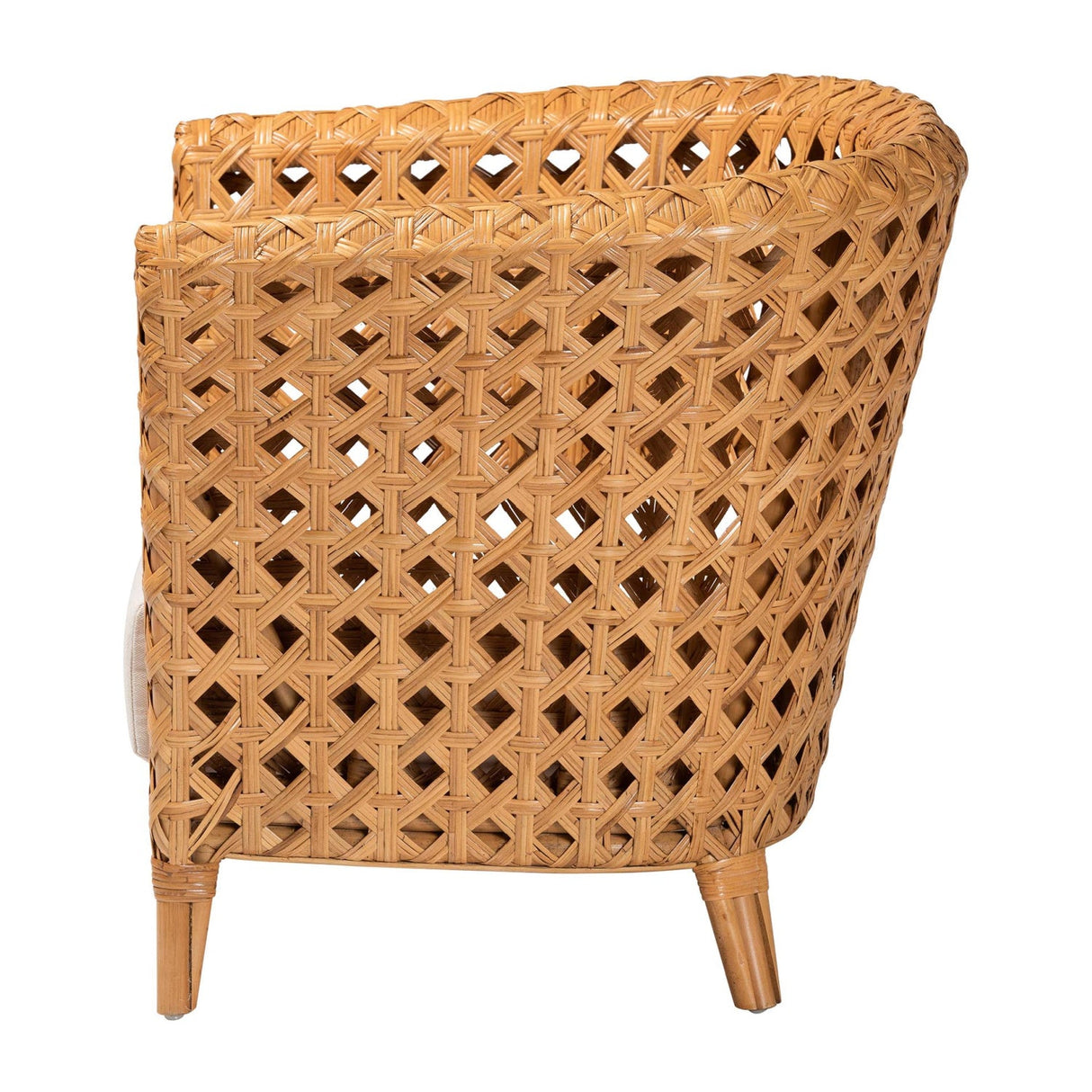 Modern European furniture - Diamond Weave Rattan Accent Chair - www.oroa.com