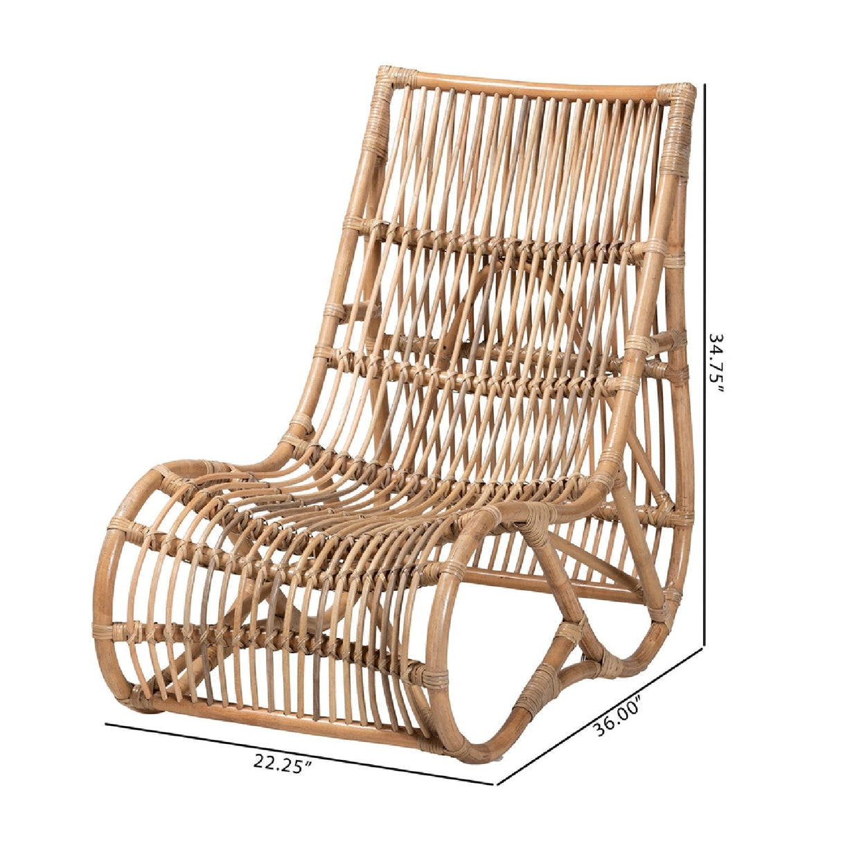 Modern European furniture - Rattan High Back Lounge Chair - www.oroa.com