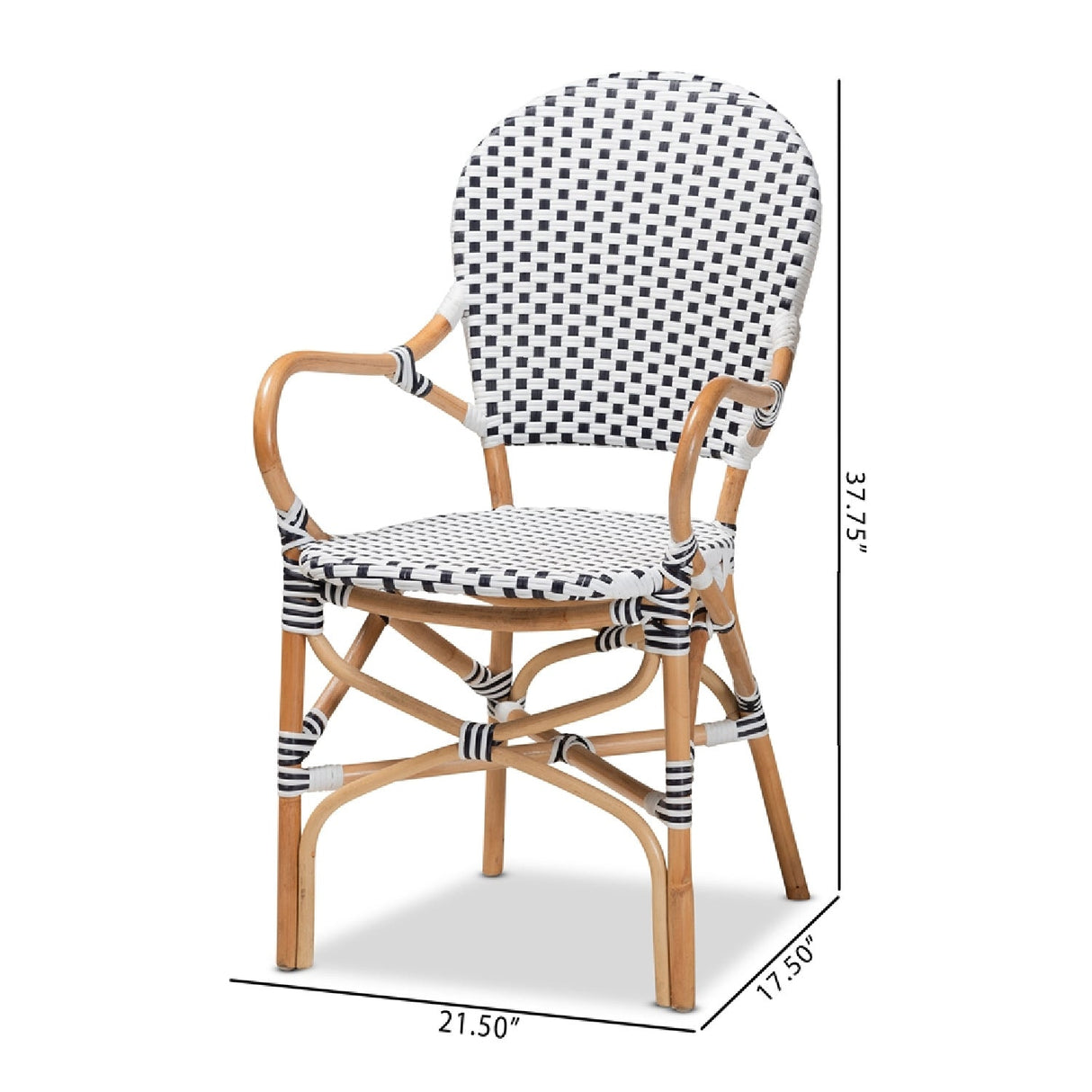 Contract furniture - Indoor Outdoor Two Toned Weaving Bistro Chairs 2 - www.oroatrade.com | Oroa.com
