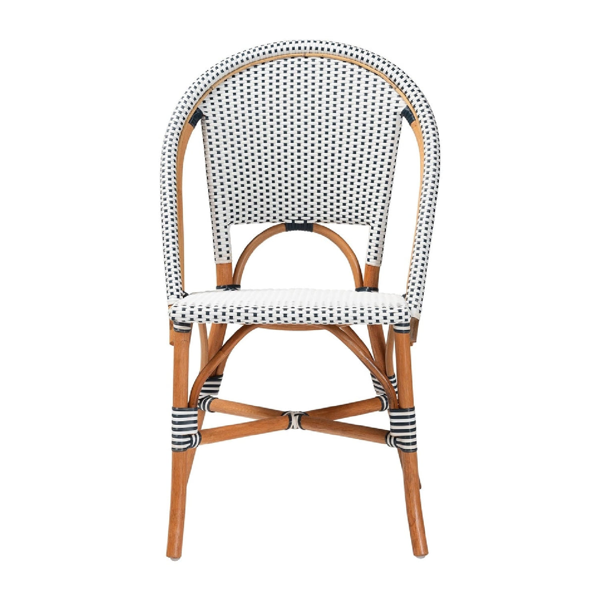 Modern European furniture - Two Toned Weaving Indoor Outdoor Bistro Chair - www.oroa.com