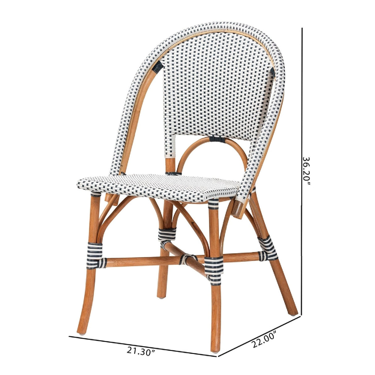 Contract furniture - Two Toned Weaving Indoor Outdoor Bistro Chair - www.oroatrade.com