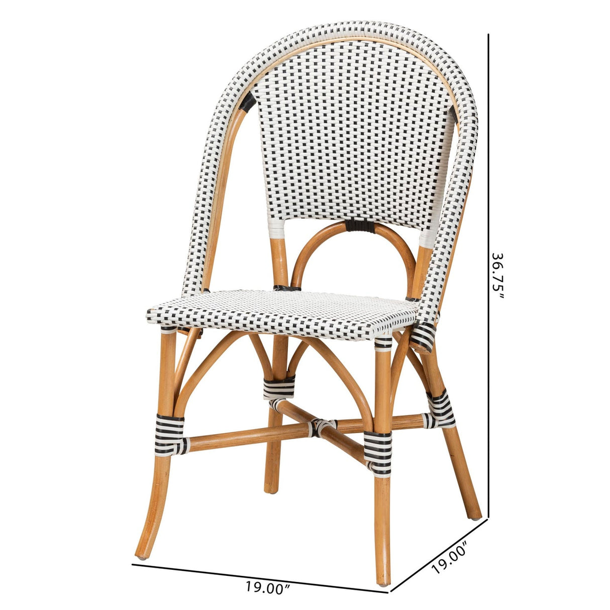 Contract furniture - White Weaving Indoor Outdoor Bistro Chair - www.oroatrade.com | Oroa.com
