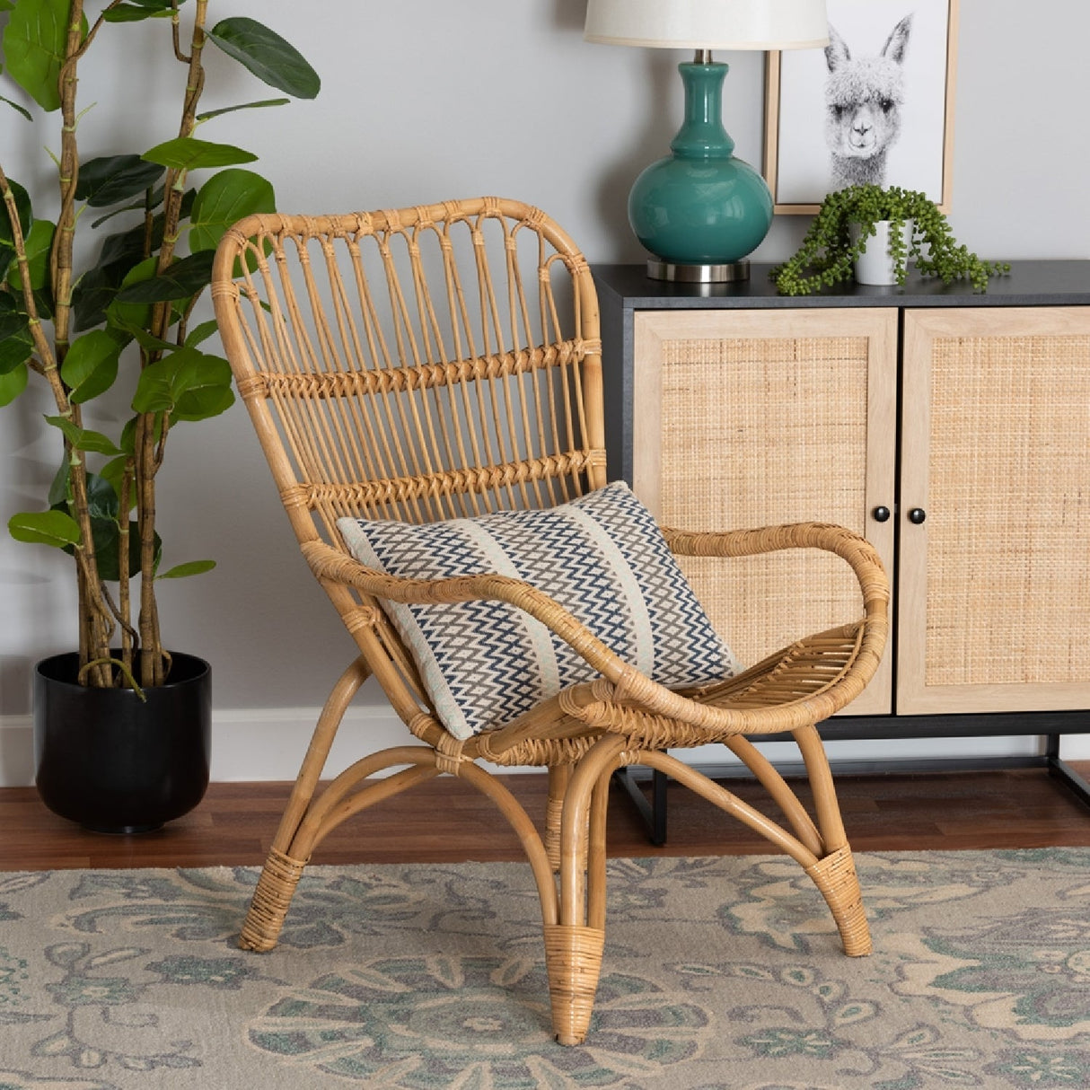 Modern European furniture - Rattan Modern Bohemian Lounge Chair - www.oroa.com