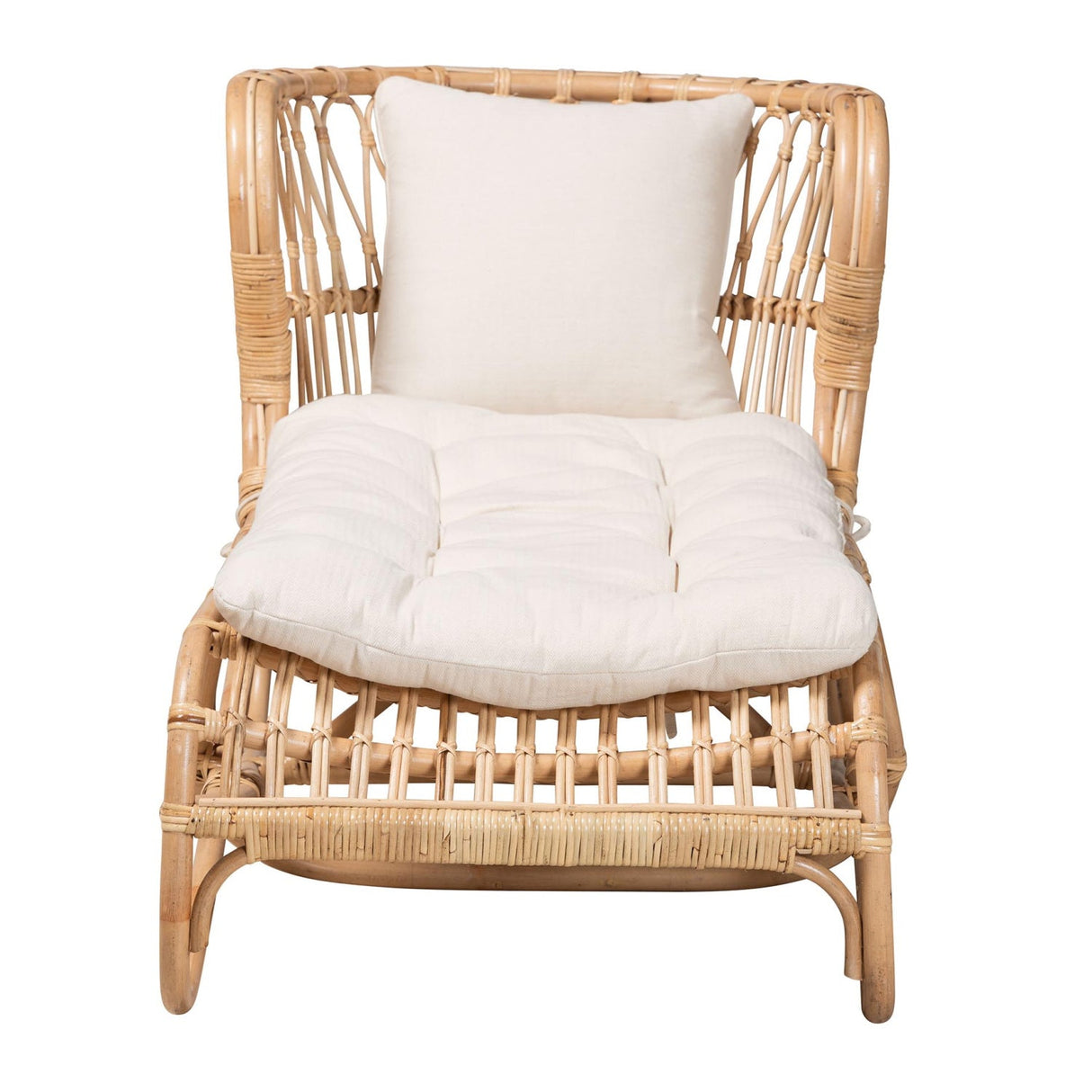 Modern European furniture - Brown Rattan Chaise Lounge - www.oroa.com
