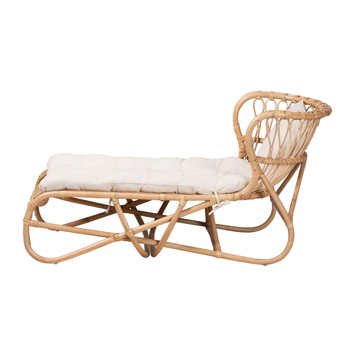 Modern European furniture - Brown Rattan Chaise Lounge - www.oroa.com