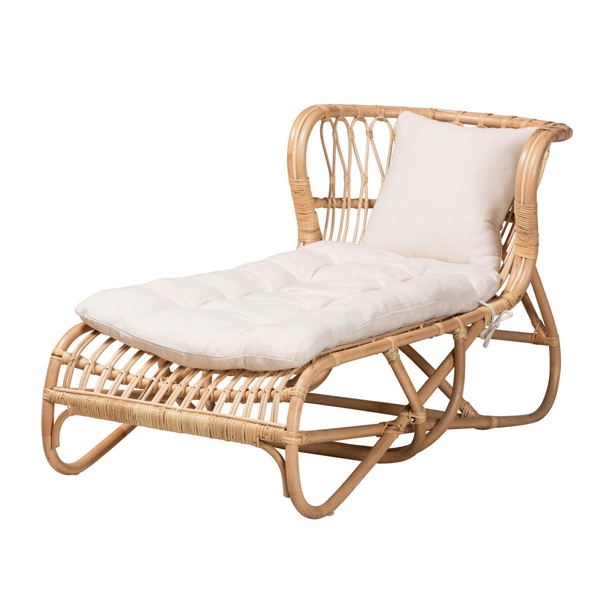 Modern European furniture - Brown Rattan Chaise Lounge - www.oroa.com