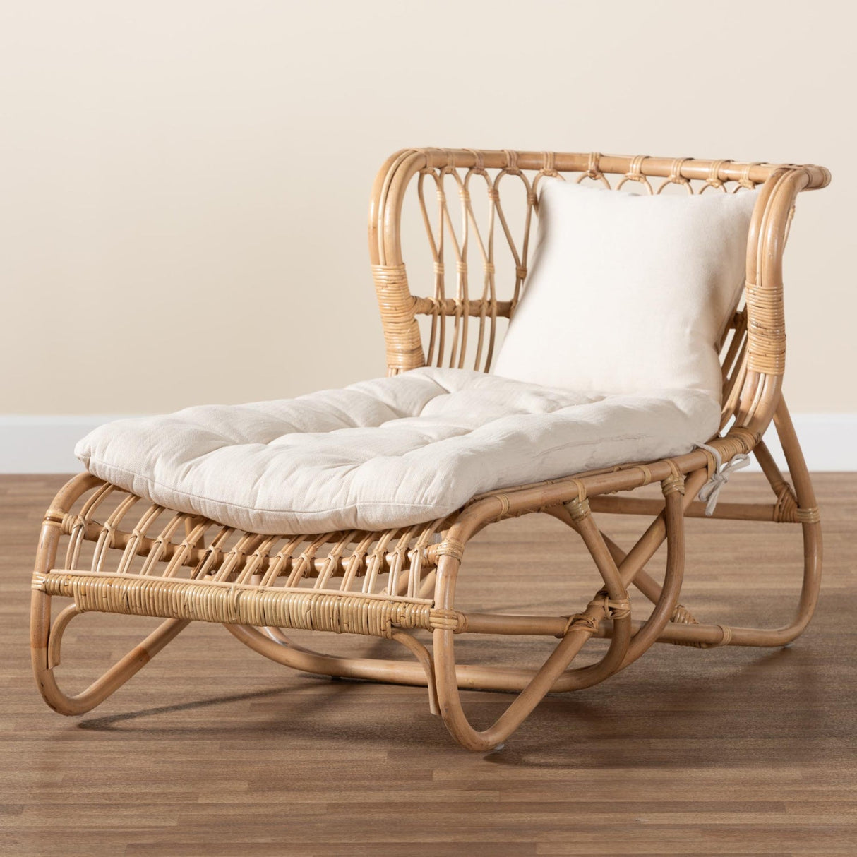 Modern European furniture - Brown Rattan Chaise Lounge - www.oroa.com