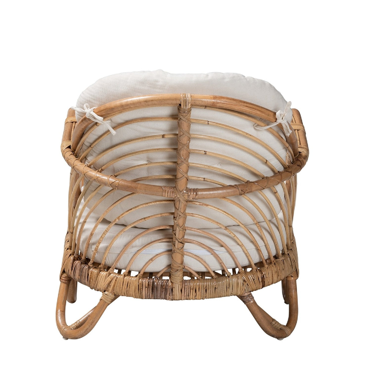 Modern European furniture - Natural Rattan Padded Lounge Chair - www.oroa.com