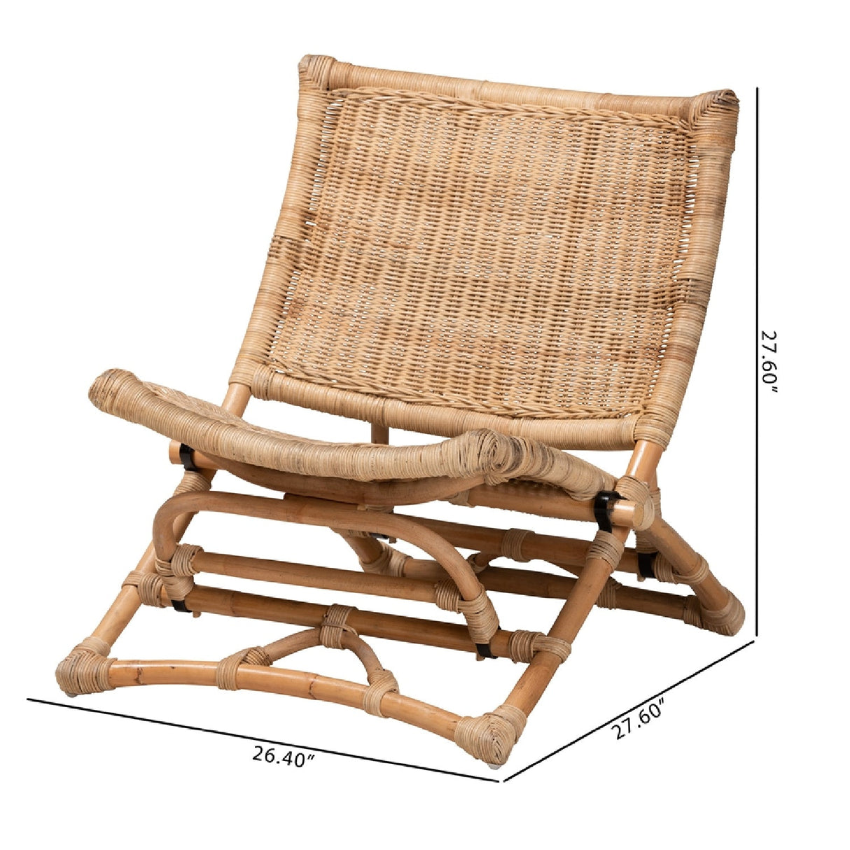 Modern European furniture - Natural Rattan Foldable Lounge Chair - www.oroa.com