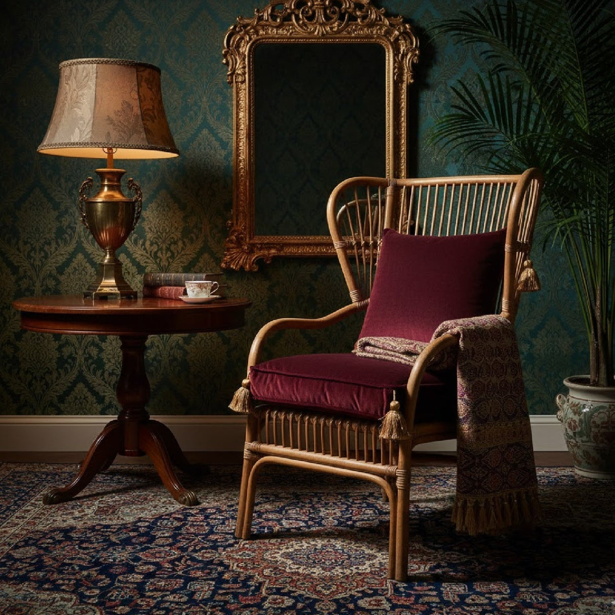 Modern European furniture - Rattan Rods Antique Lounge Chair - www.oroa.com