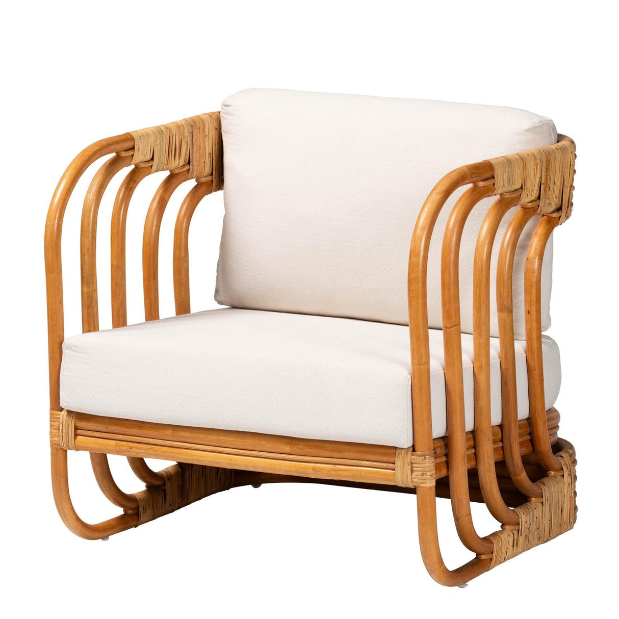 Modern European furniture - Modern Indoor Outdoor Boho Rattan Lounge Chair- www.oroa.com