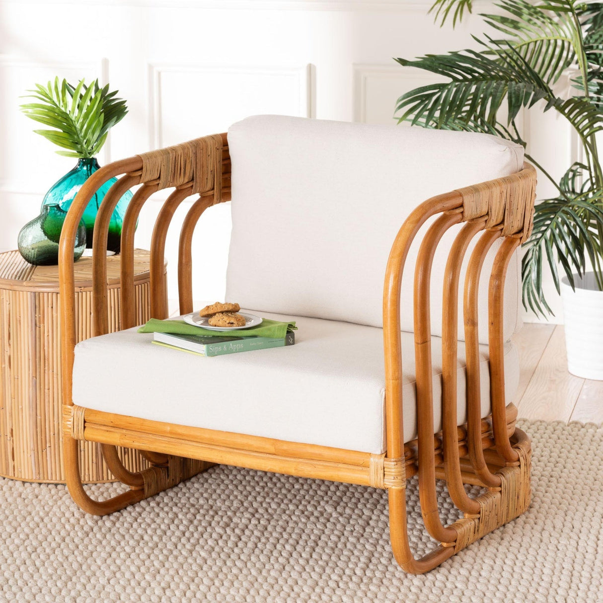 Modern European furniture - Modern Indoor Outdoor Boho Rattan Lounge Chair- www.oroa.com