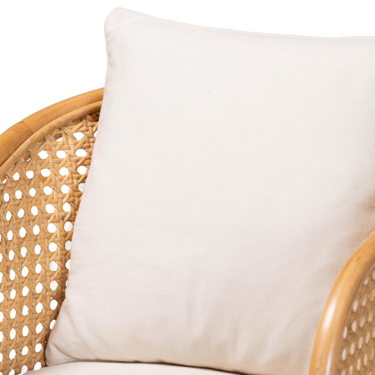 Modern European furniture - Cane Webbing Padded Accent Chair - www.oroa.com