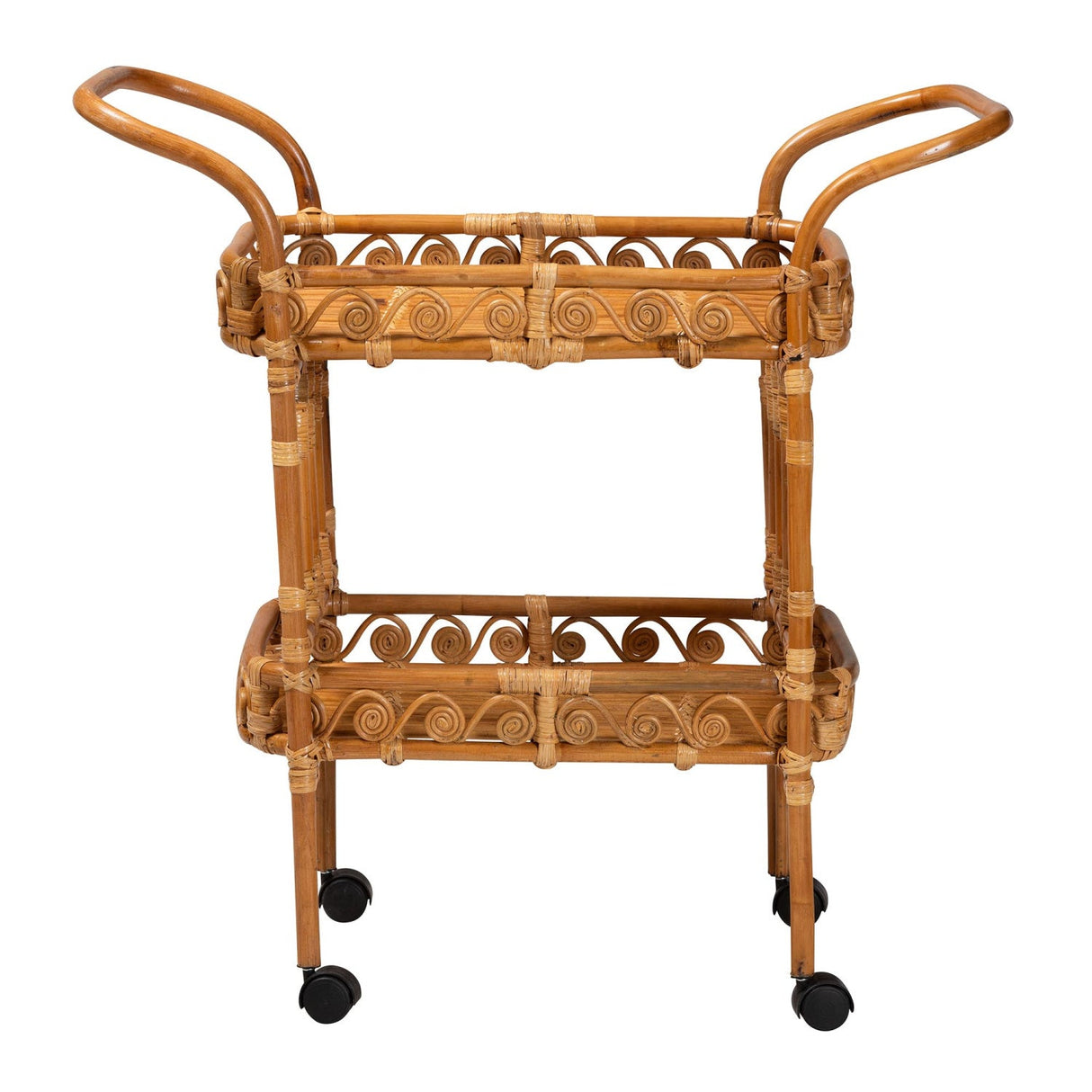 Modern European furniture - Natural Rattan Kitchen Cart - www.oroa.com