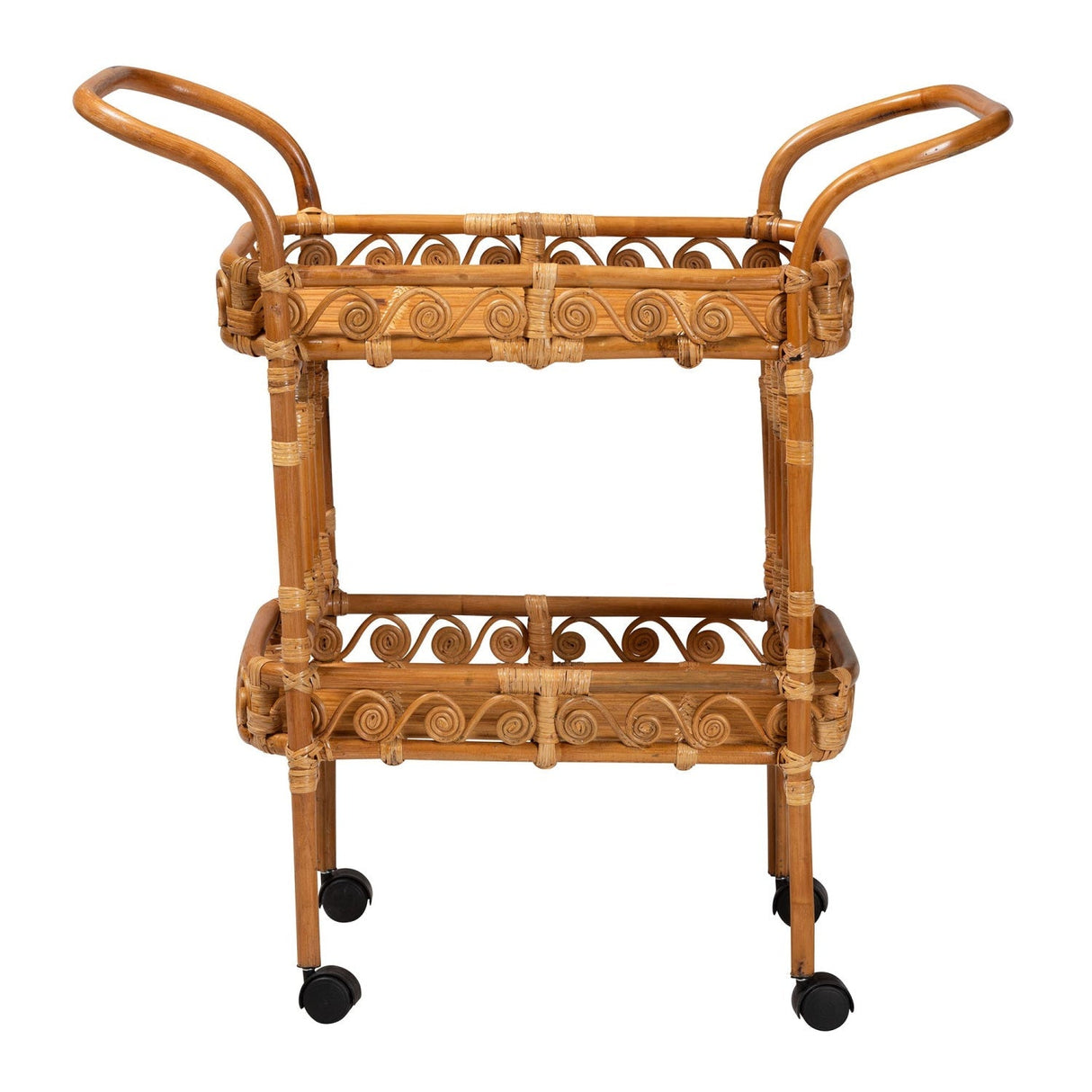 Modern European furniture - Natural Rattan Kitchen Cart - www.oroa.com