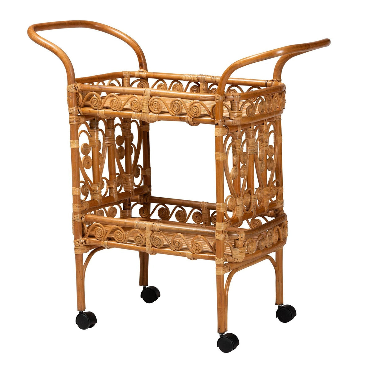 Modern European furniture - Natural Rattan Kitchen Cart - www.oroa.com