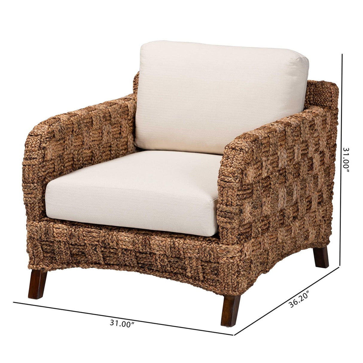 Woven Seagrass Bohemian Lounge Chair | Bali Loom Vevina | Oroa.com