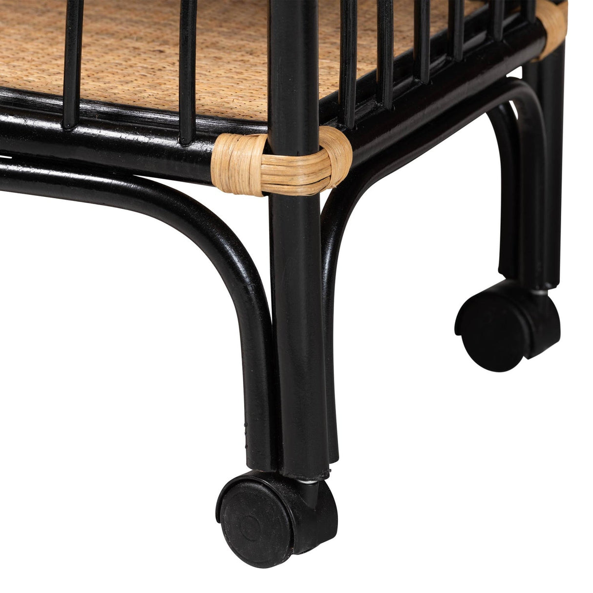 Modern European furniture - Black 2-Tier Kitchen Cart - www.oroa.com