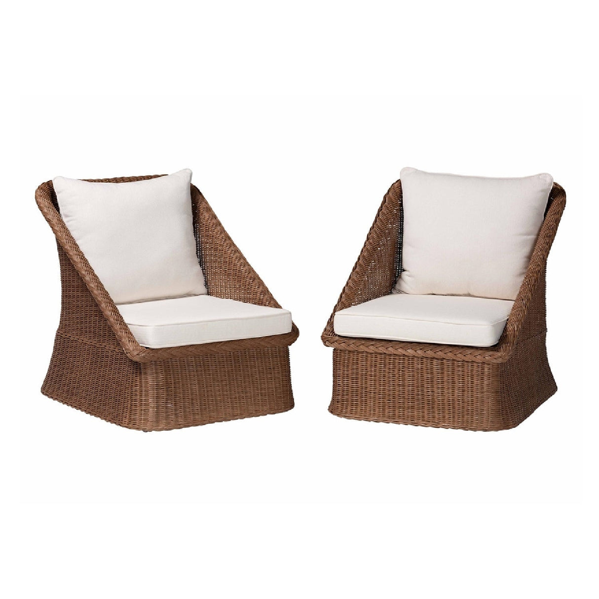 Modern European furniture - Braided Rattan Padded Lounge Chairs 2 - www.oroa.com