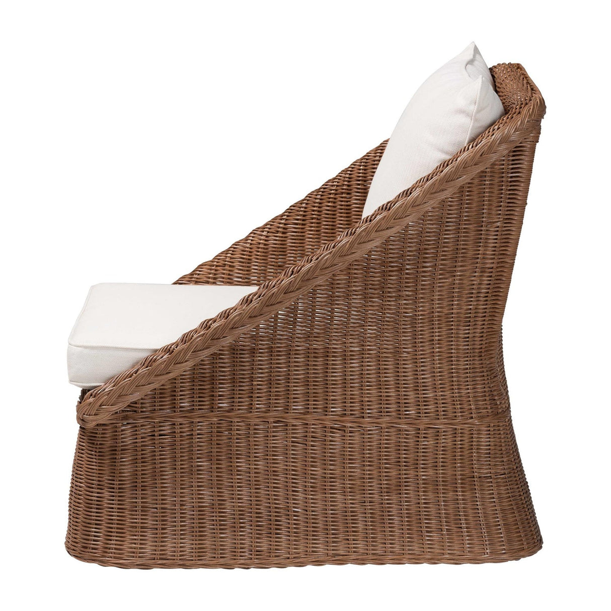 Braided Rattan Padded Lounge Chairs 2 | Bali Loom Derris | Oroa.com