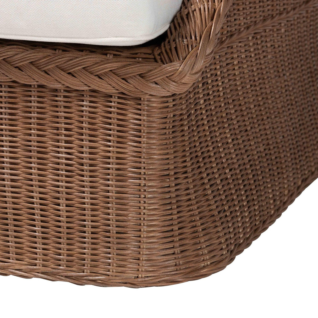 Modern European furniture - Brown Braided Rattan Accent Chair - www.oroa.com