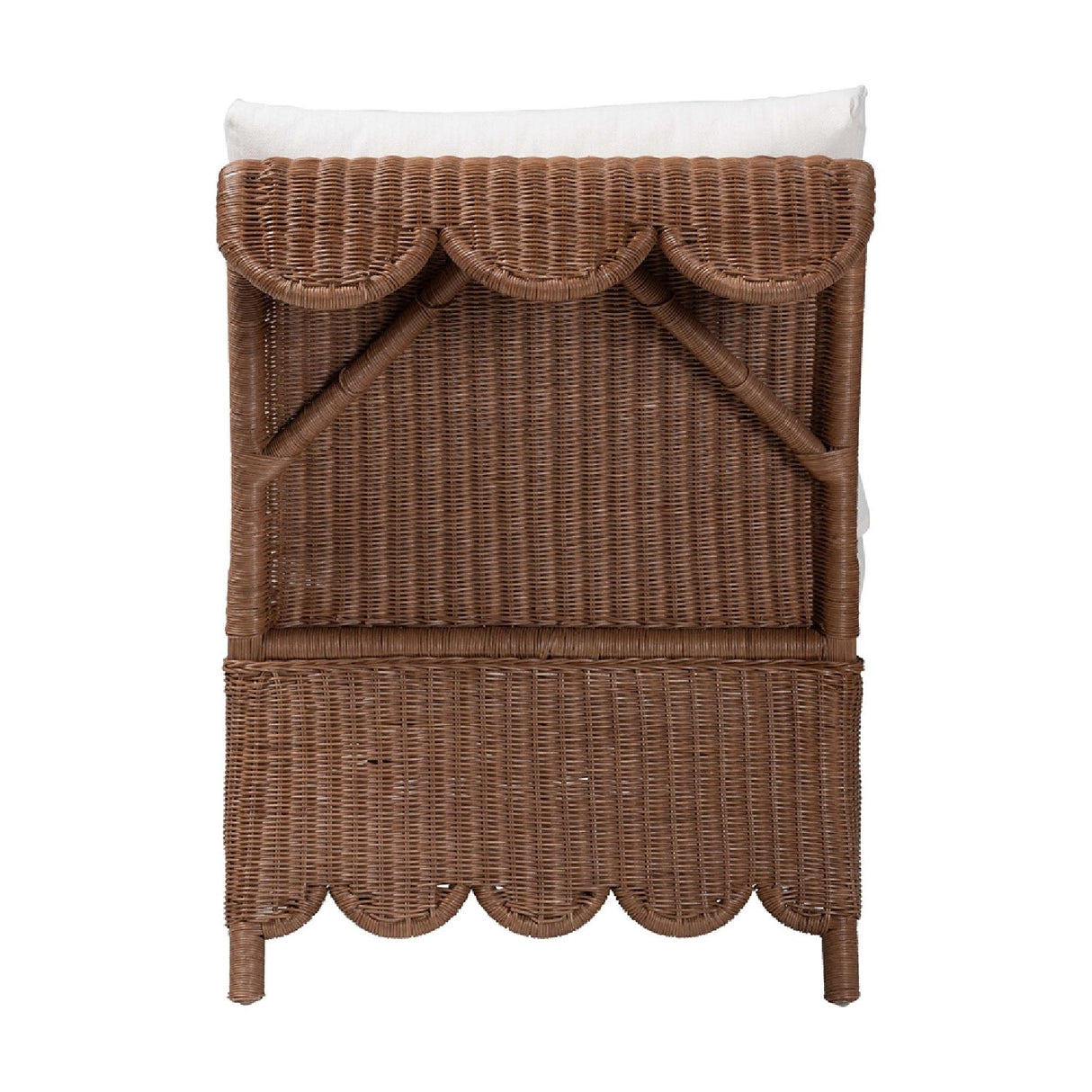 Modern European furniture - Wicker Scalloped Skirt Accent Chair - www.oroa.com