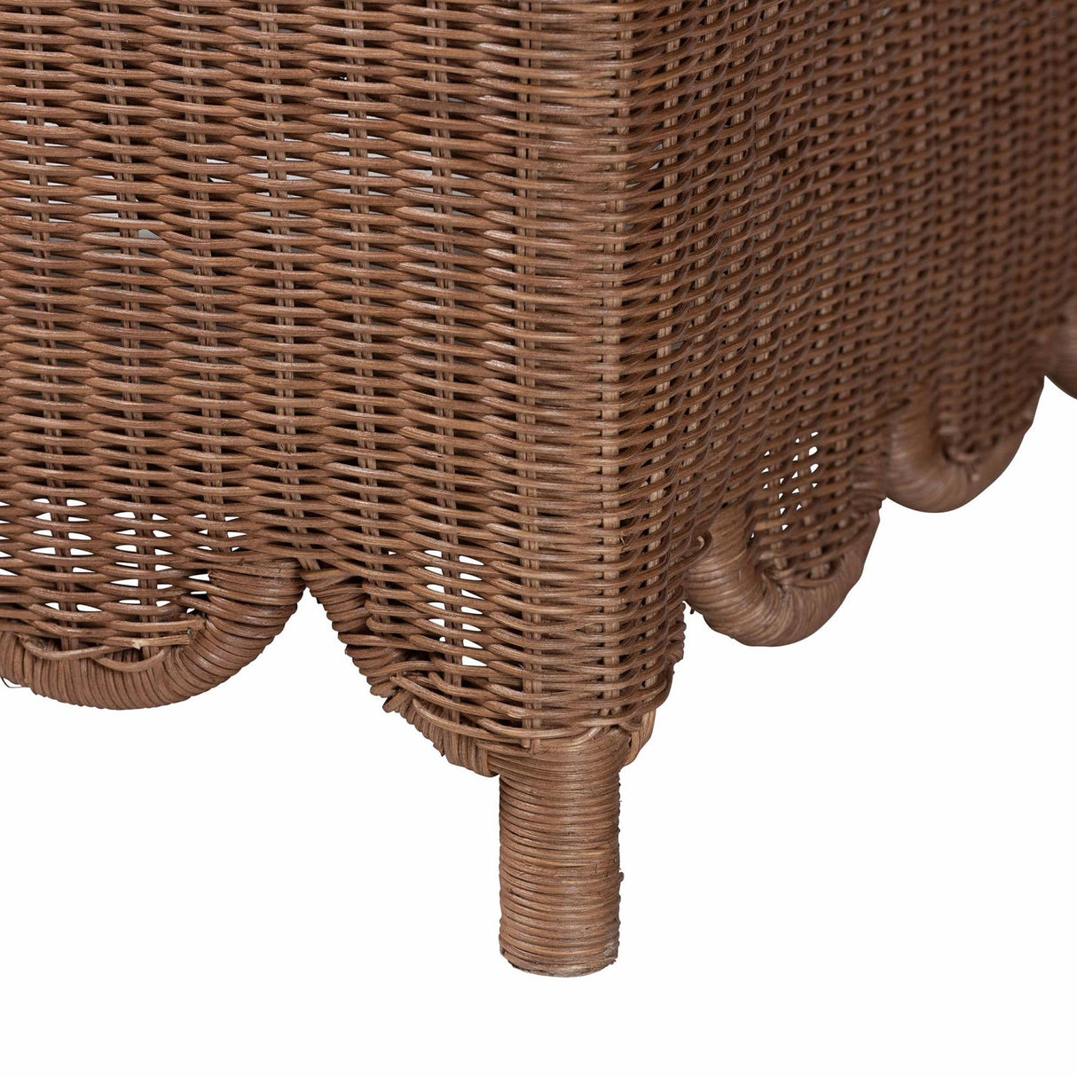 Modern European furniture - Wicker Scalloped Skirt Accent Chair - www.oroa.com