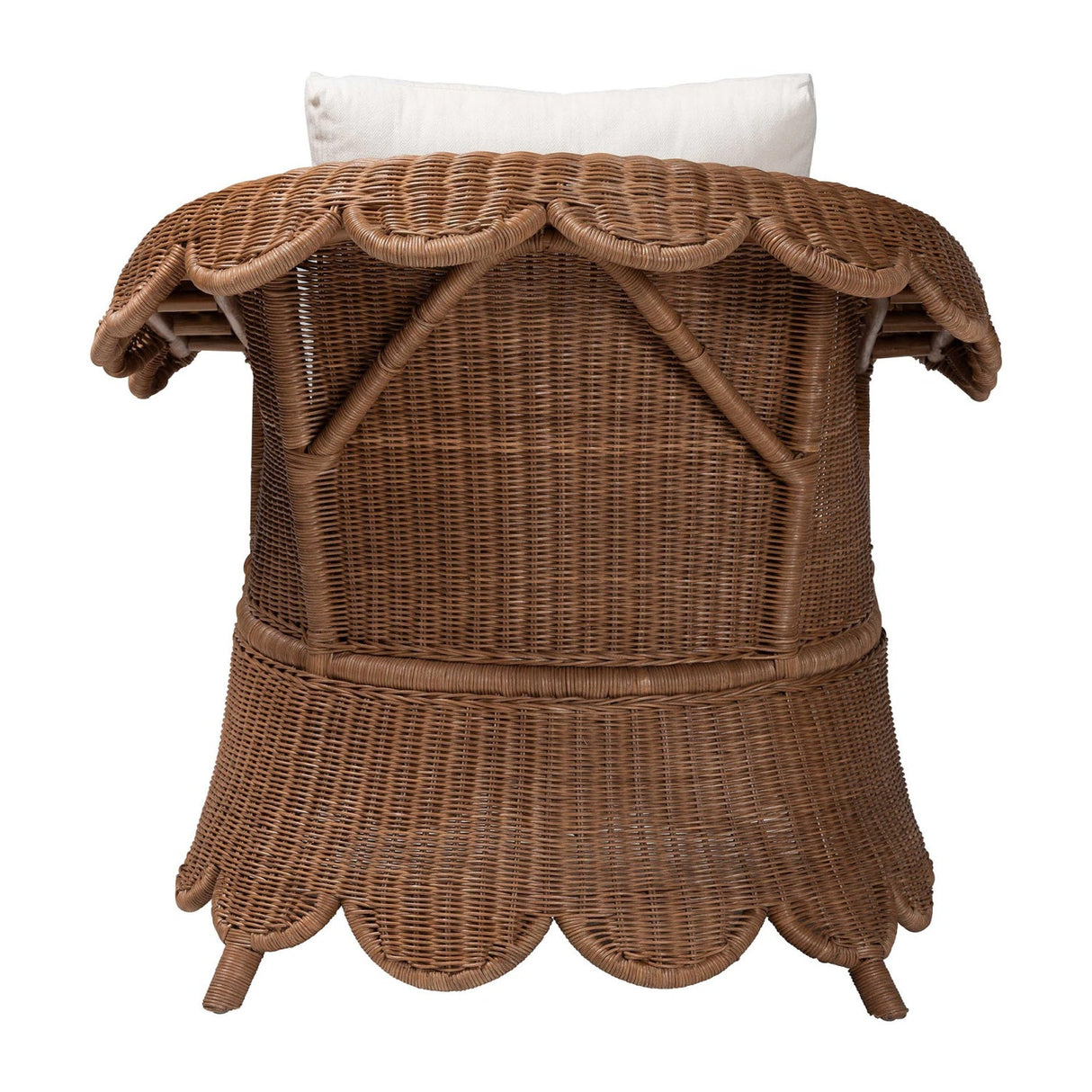 Modern European furniture - Scalloped Skirt Rattan Lounge Chair - www.oroa.com