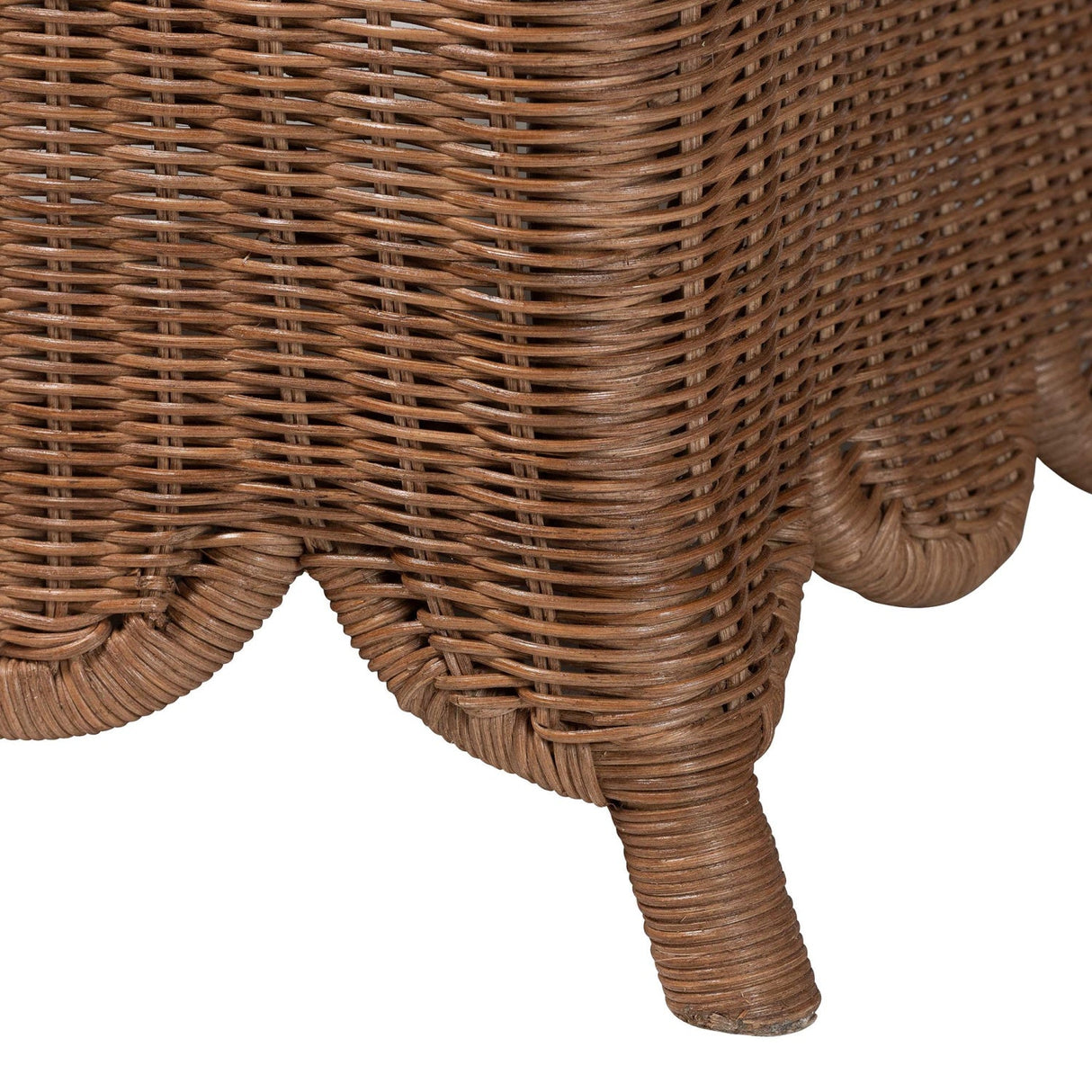 Modern European furniture - Scalloped Skirt Rattan Lounge Chair - www.oroa.com