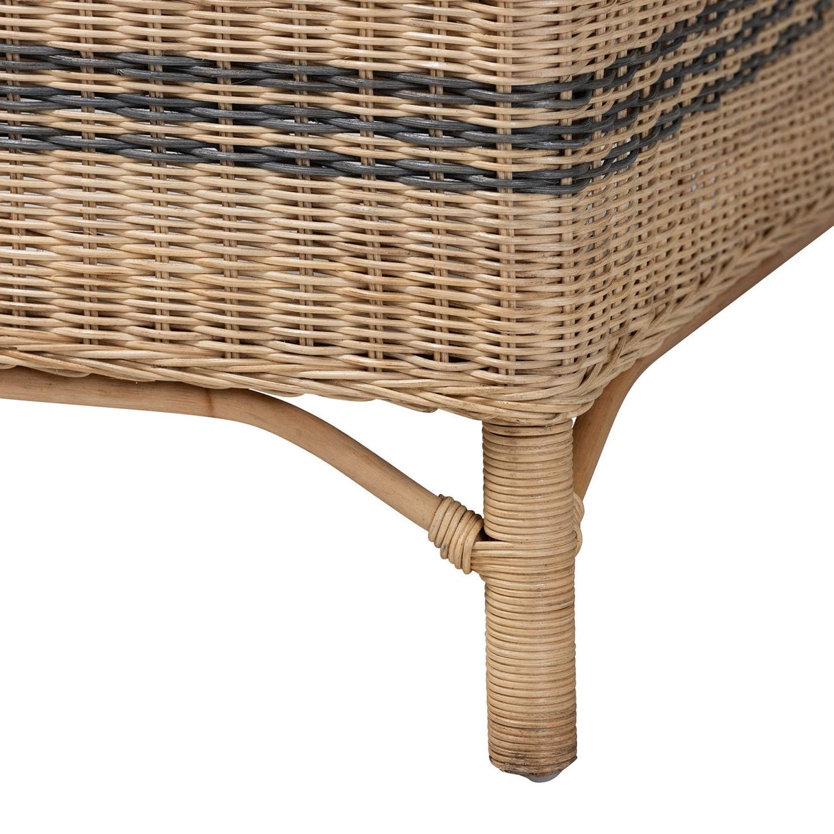 Modern European furniture - Striped Rattan Curved Accent Chair - www.oroa.com