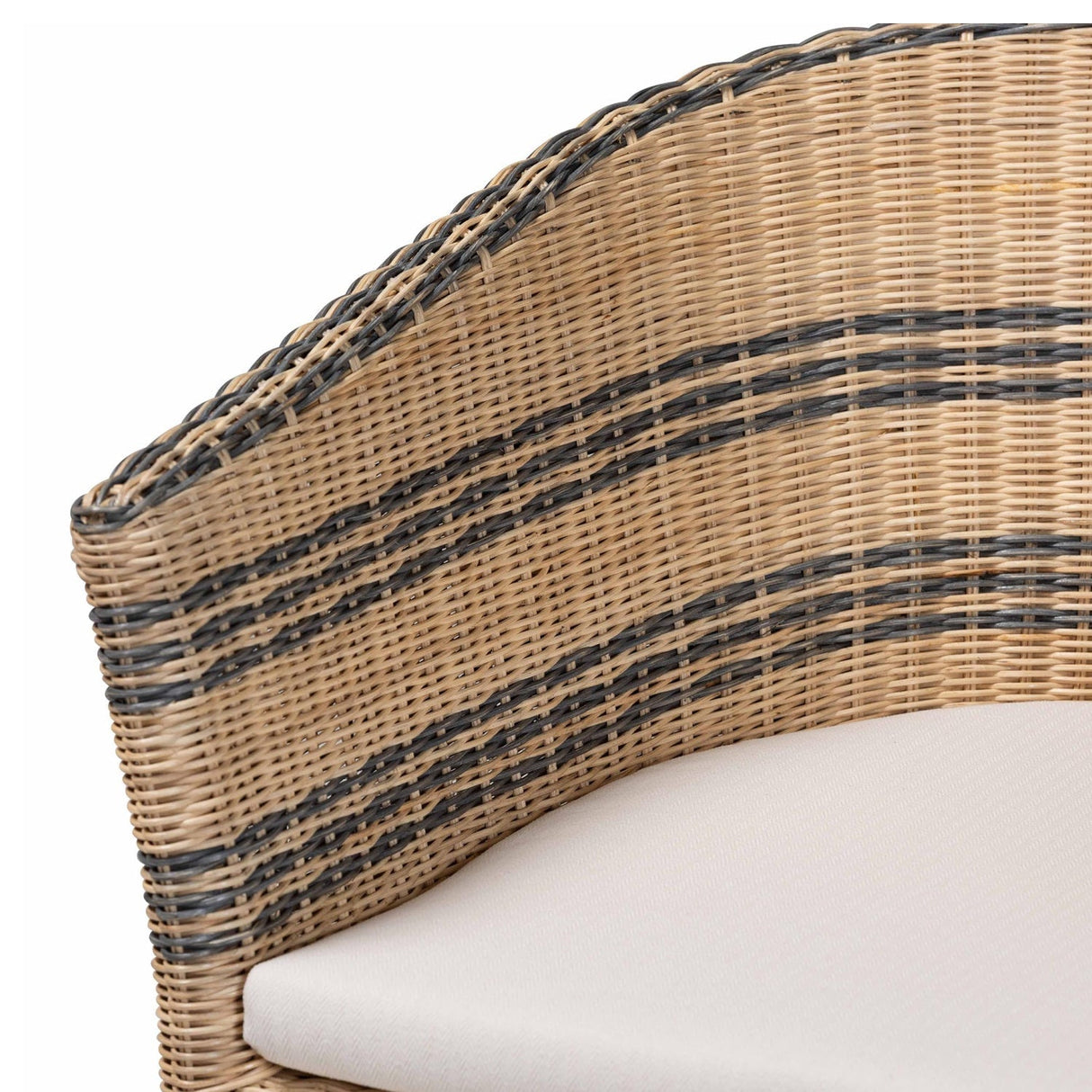 Modern European furniture - Striped Rattan Curved Accent Chair - www.oroa.com