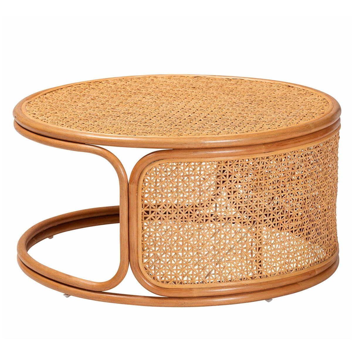 Modern European furniture - Round Rattan Peel Coffee Table - www.oroa.com