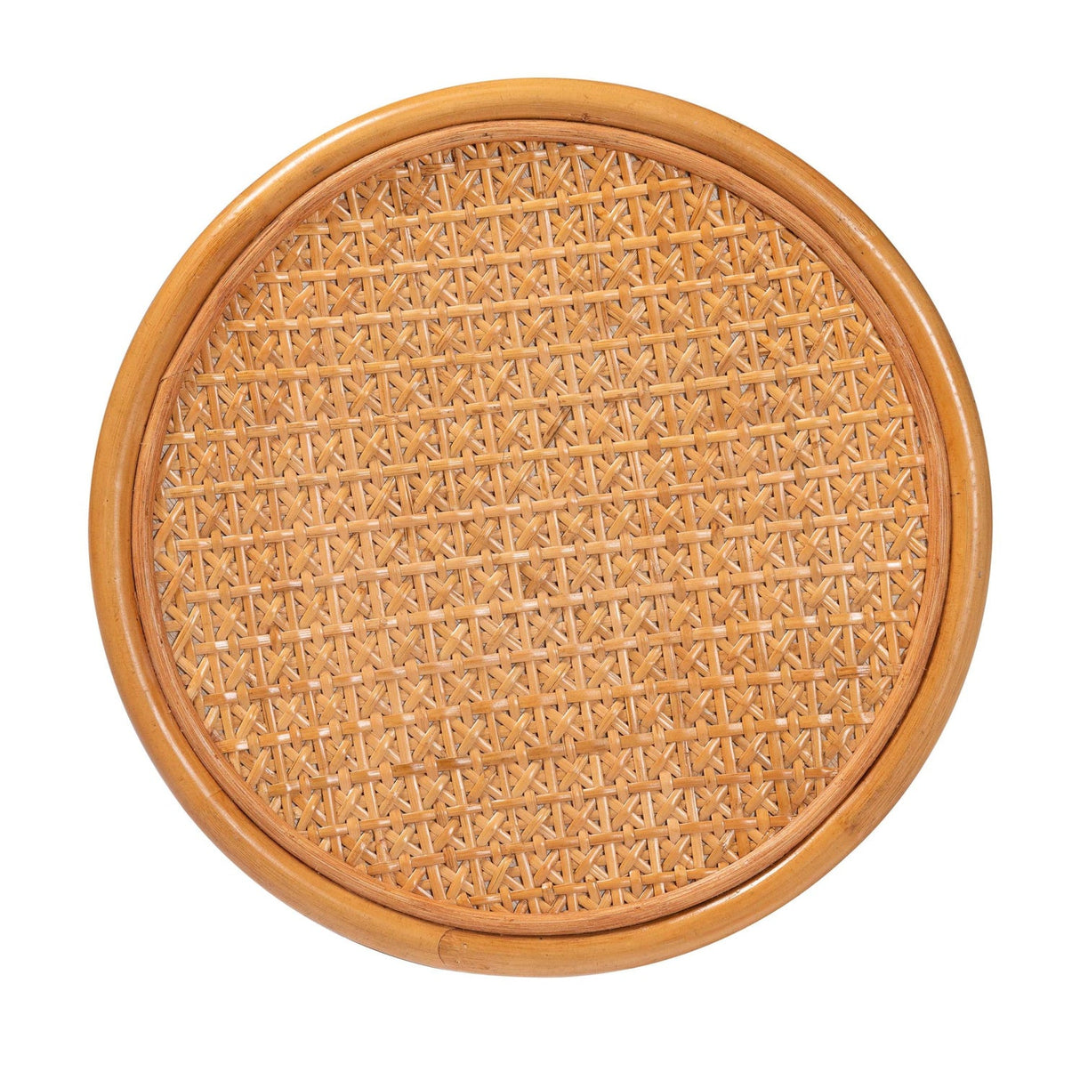 Woven Rattan Round End Table | Bali Loom Eldon | Oroa.com