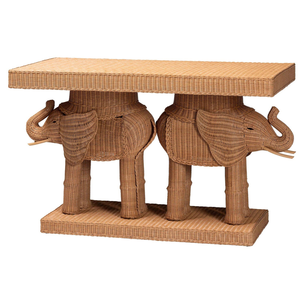 Modern European furniture - Rattan Elephant Console Table - www.oroa.com