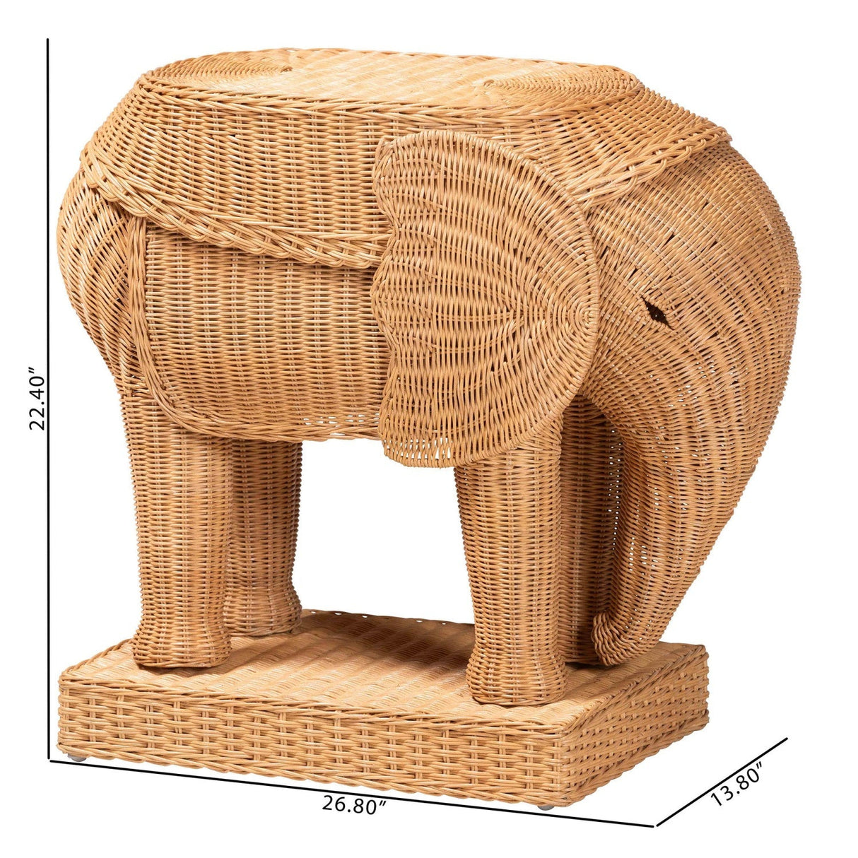 Modern European furniture - Rattan Elephant End Table - www.oroa.com