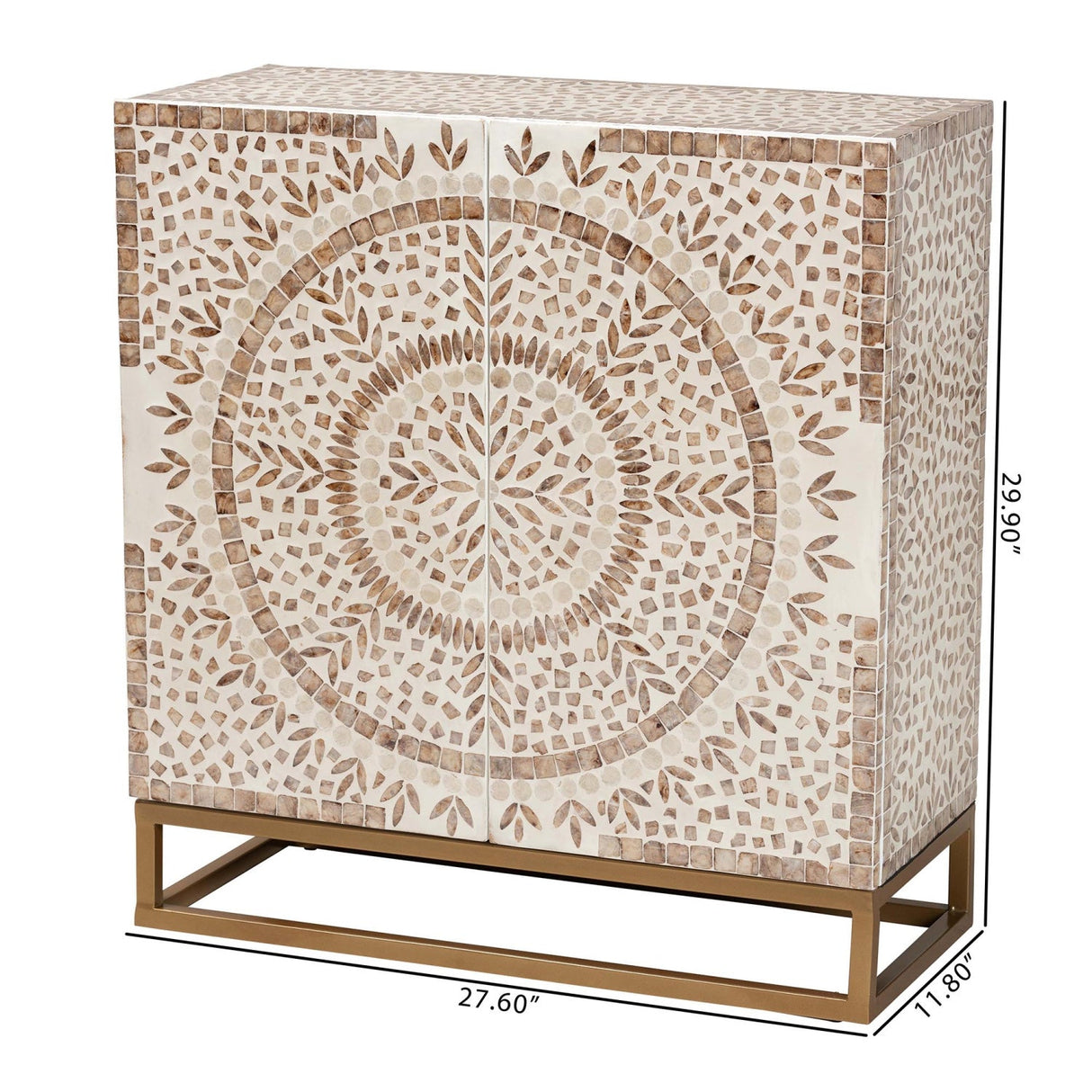 Modern European furniture - Floral Mother Of Pearl Cabinet - www.oroa.com