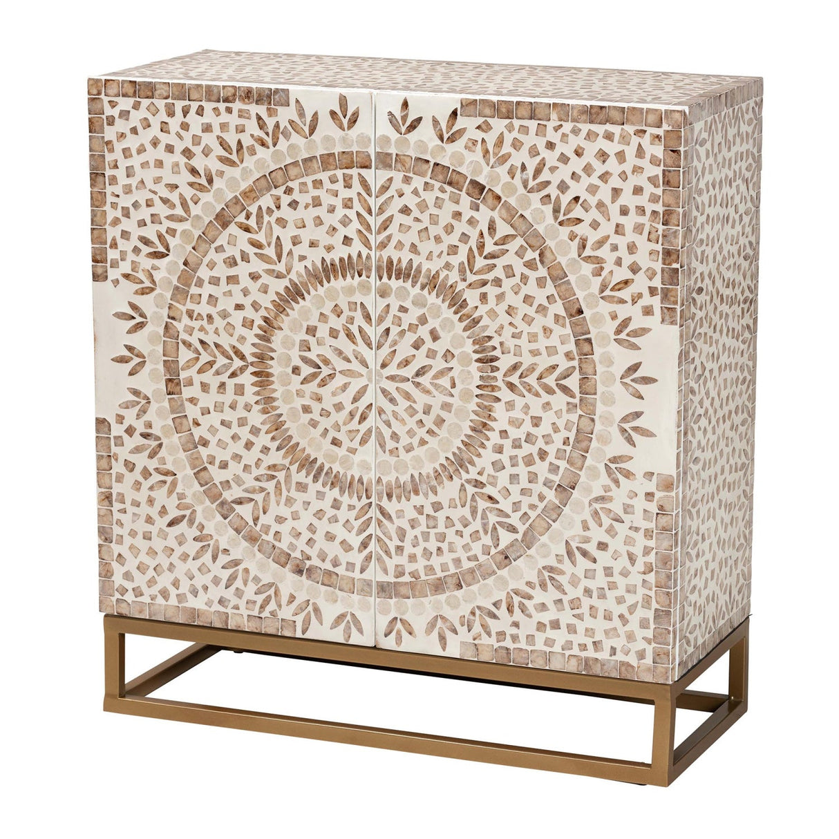 Modern European furniture - Floral Mother Of Pearl Cabinet - www.oroa.com