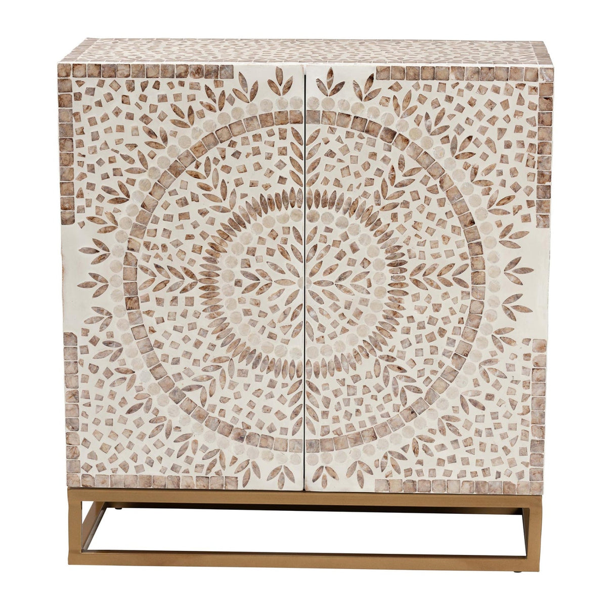Modern European furniture - Floral Mother Of Pearl Cabinet - www.oroa.com