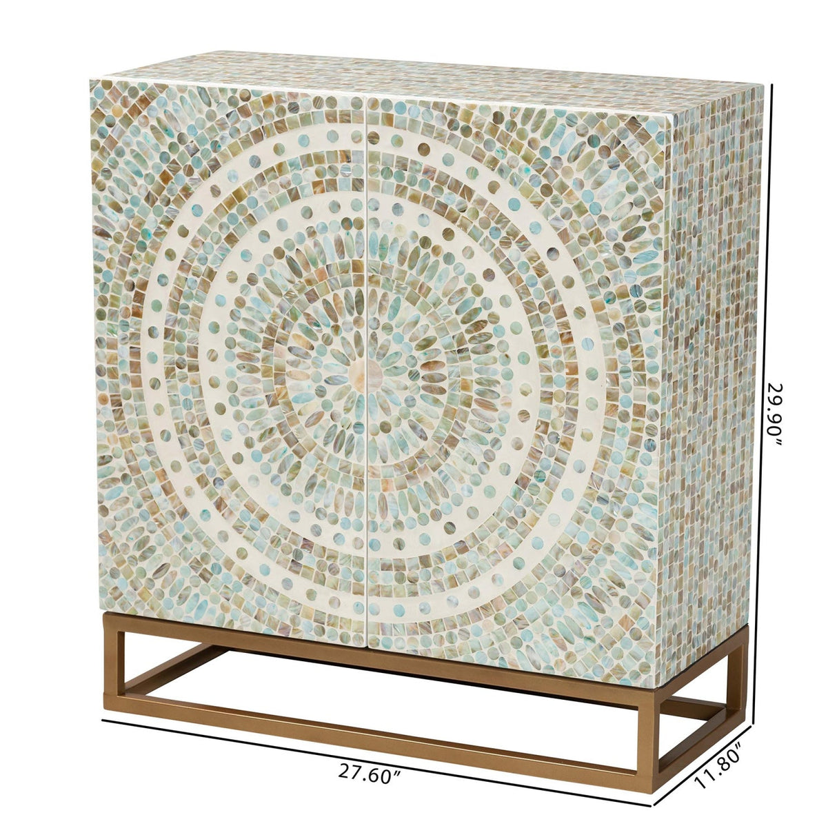 Modern European furniture - Multicolored Mother Of Pearl Cabinet - www.oroa.com