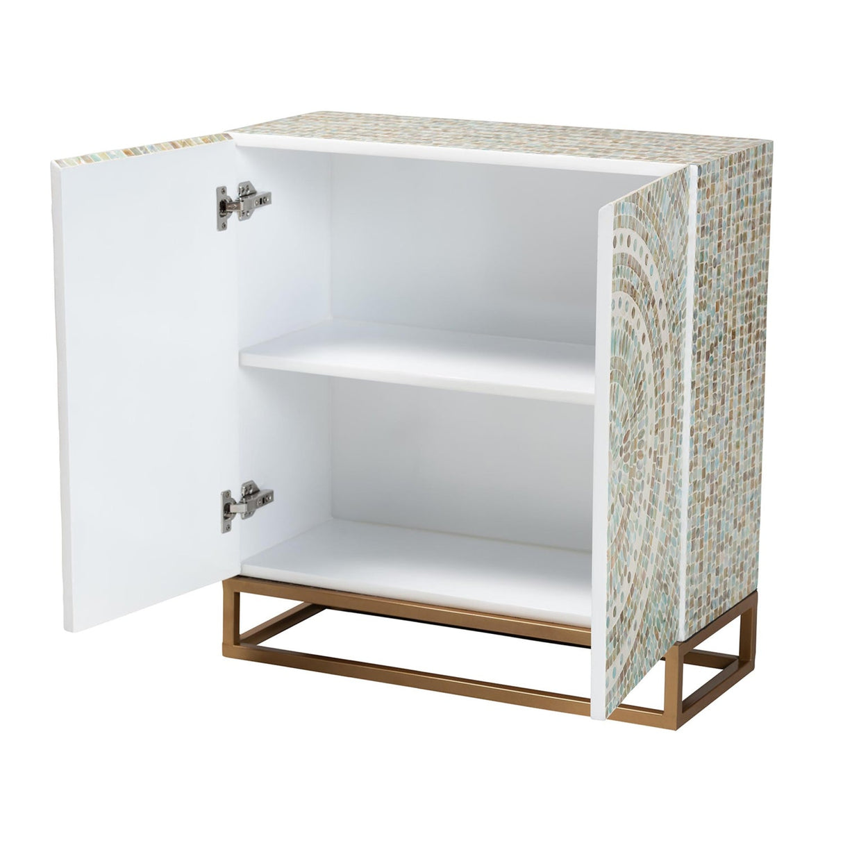 Modern European furniture - Multicolored Mother Of Pearl Cabinet - www.oroa.com