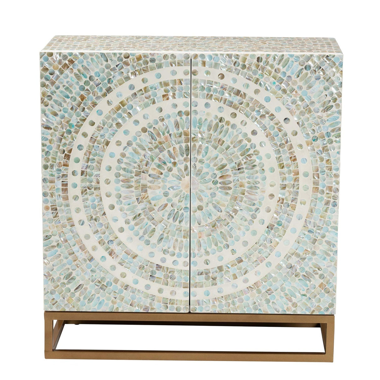 Modern European furniture - Multicolored Mother Of Pearl Cabinet - www.oroa.com