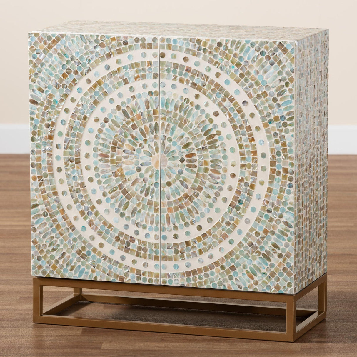 Modern European furniture - Multicolored Mother Of Pearl Cabinet - www.oroa.com
