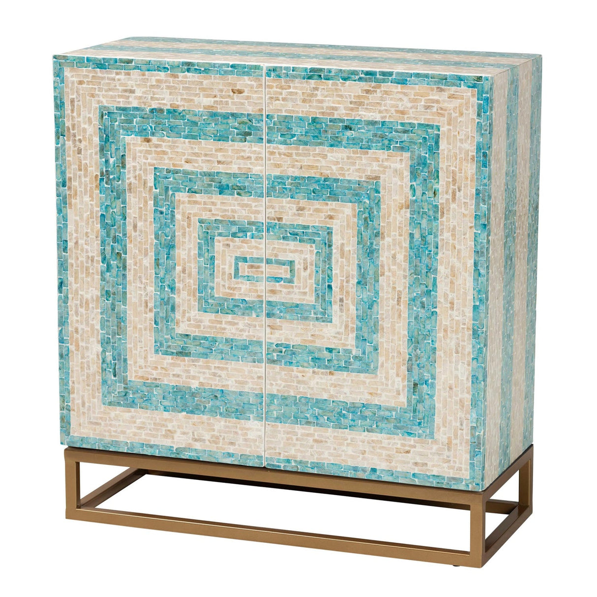 Modern European furniture - Two Toned Mother Of Pearl Cabinet - www.oroa.com