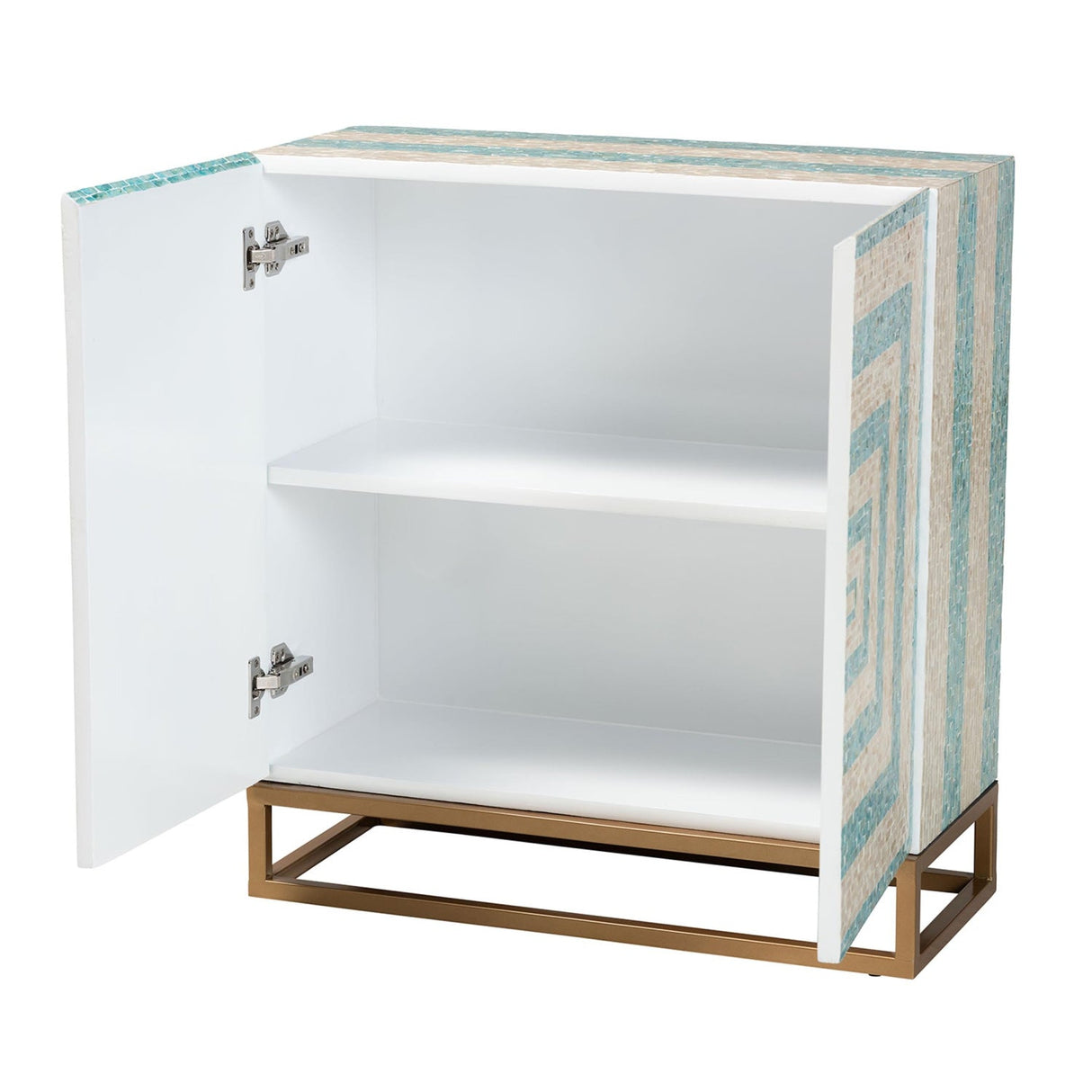 Modern European furniture - Two Toned Mother Of Pearl Cabinet - www.oroa.com