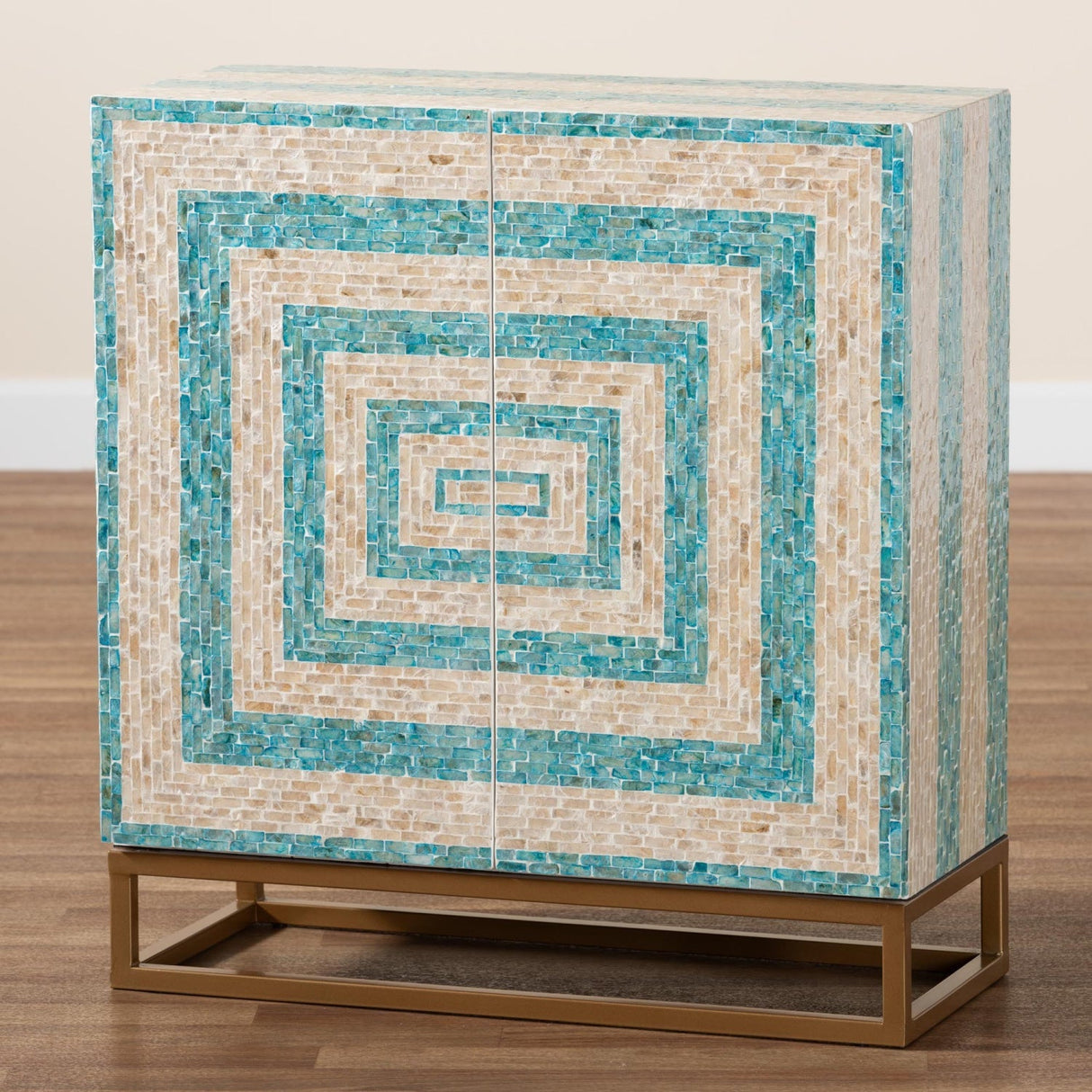 Modern European furniture - Two Toned Mother Of Pearl Cabinet - www.oroa.com