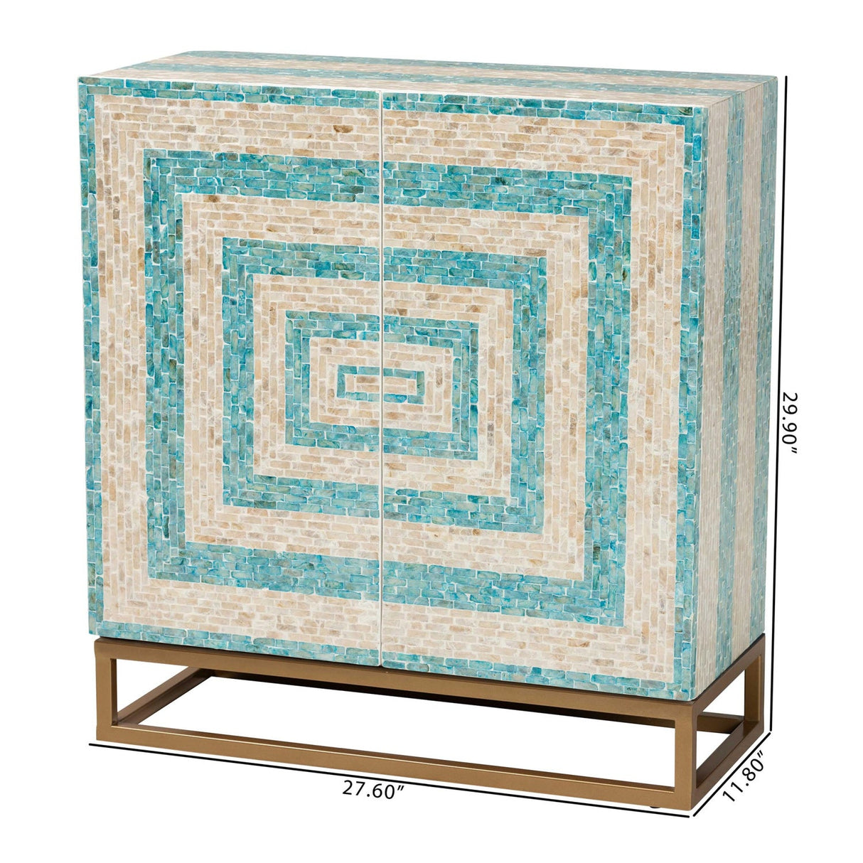 Modern European furniture - Two Toned Mother Of Pearl Cabinet - www.oroa.com