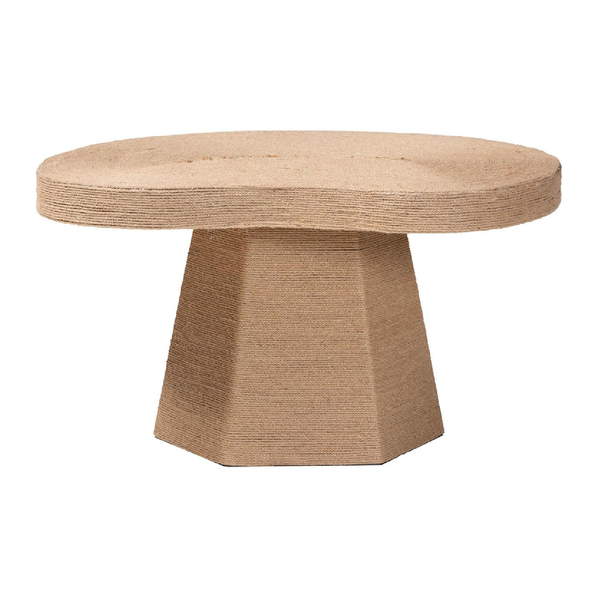 Modern European furniture - Organic Shaped Jute Coffee Table - www.oroa.com