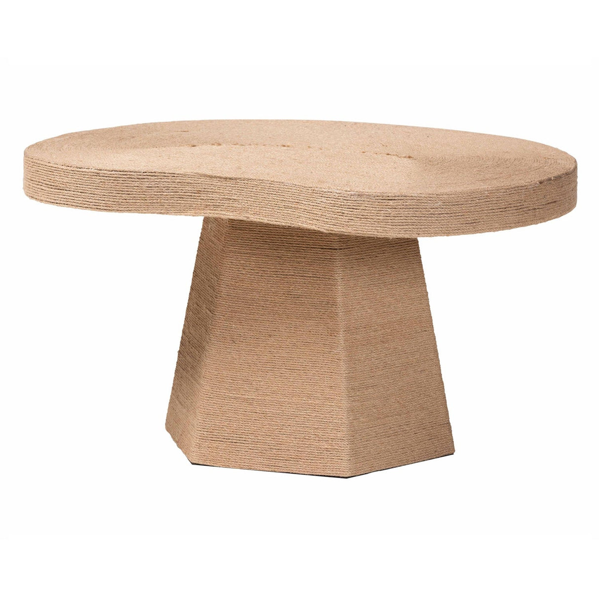 Modern European furniture - Organic Shaped Jute Coffee Table - www.oroa.com